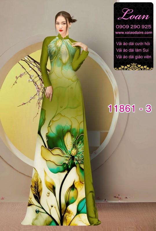 Vải áo dài hoa in 3D Vải áo dài hoa in 3D