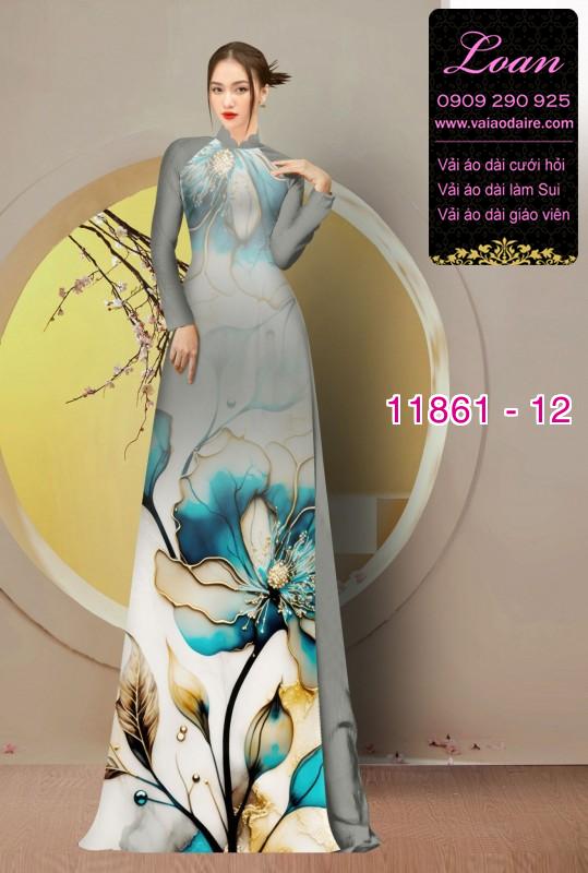 Vải áo dài hoa in 3D Vải áo dài hoa in 3D