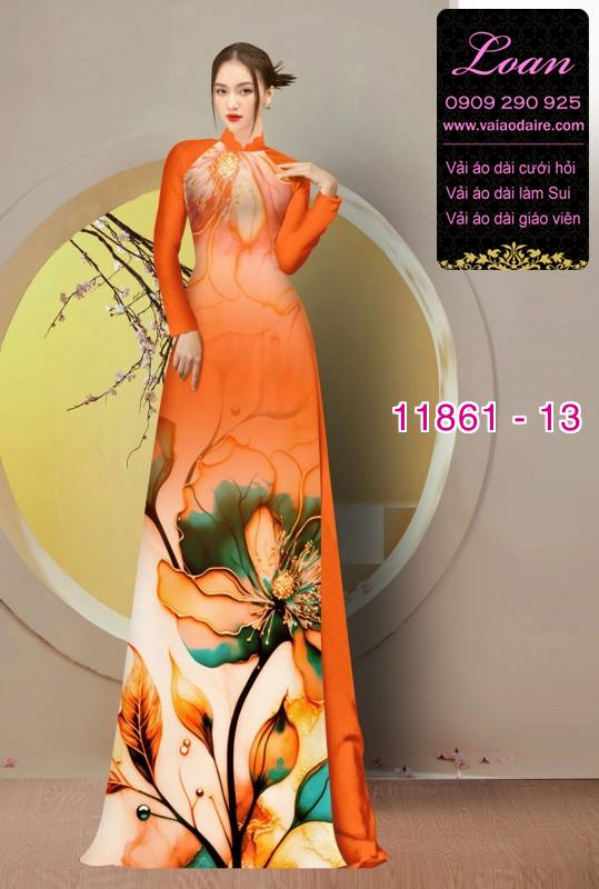 Vải áo dài hoa in 3D Vải áo dài hoa in 3D