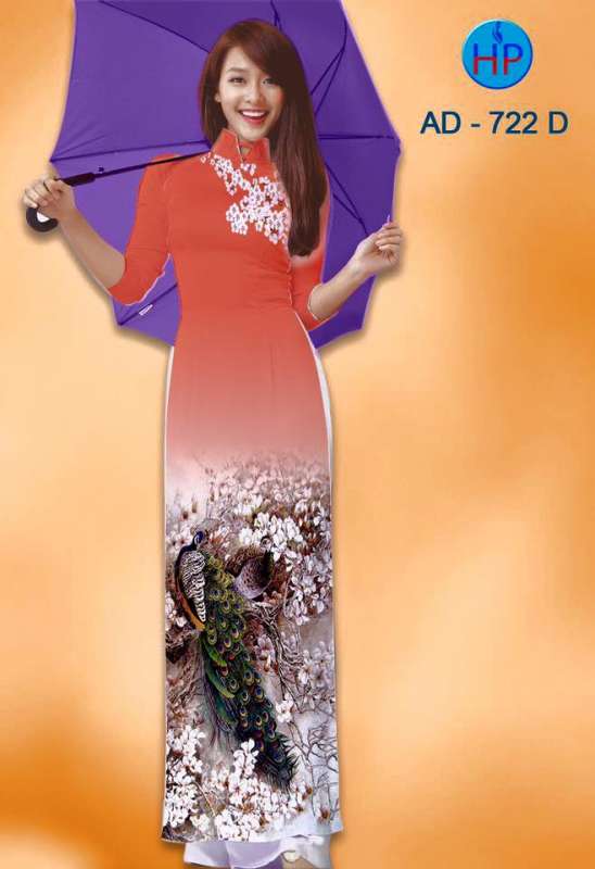 Vải áo dài chim Công