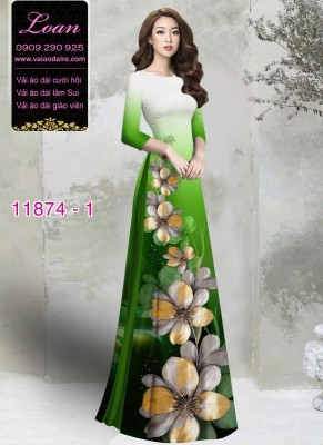 Vải áo dài hoa in 3D-DT 11874