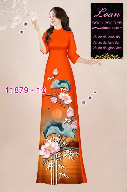 Vải áo dài hoa in 3D