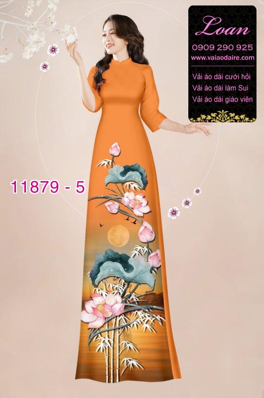 Vải áo dài hoa in 3D