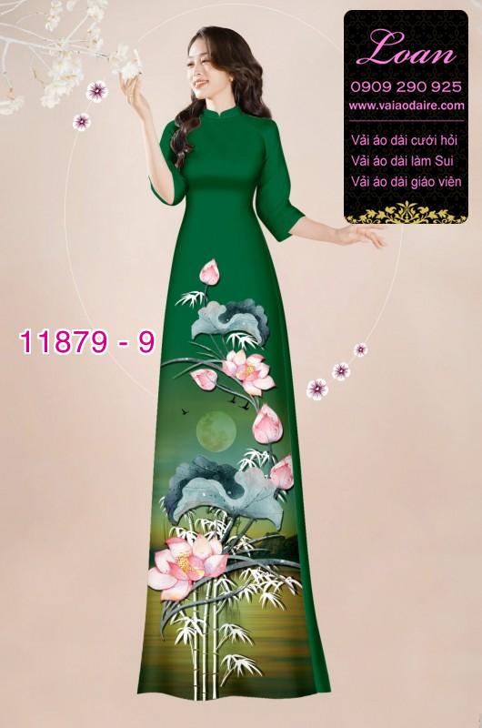 Vải áo dài hoa in 3D