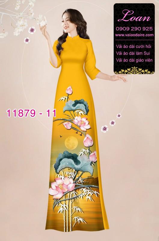 Vải áo dài hoa in 3D