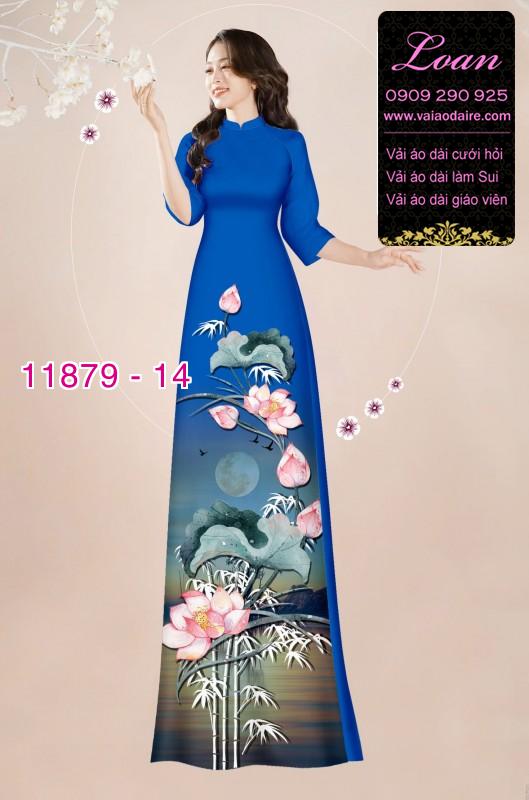 Vải áo dài hoa in 3D