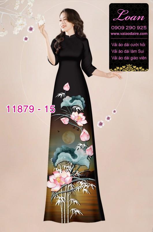 Vải áo dài hoa in 3D