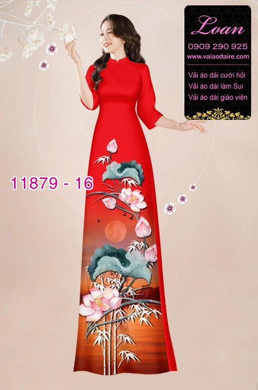 Vải áo dài hoa in 3D