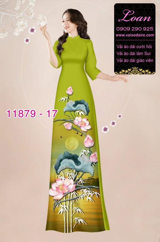 Vải áo dài hoa in 3D