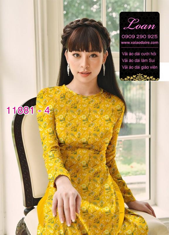Vải áo dài hoa nhí