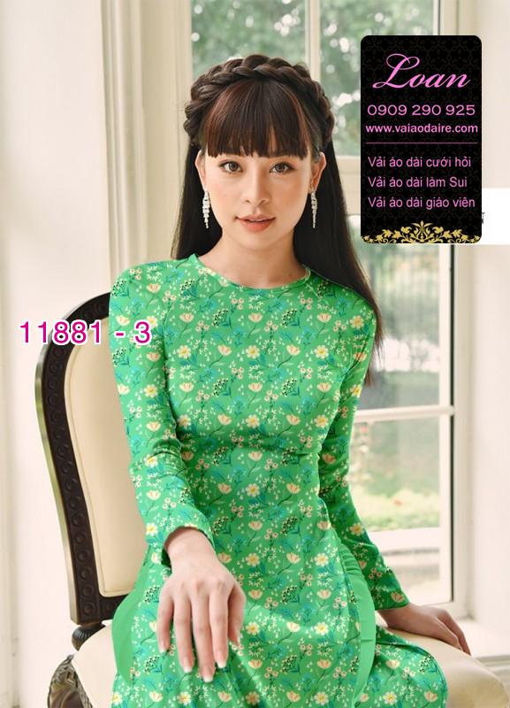 Vải áo dài hoa nhí