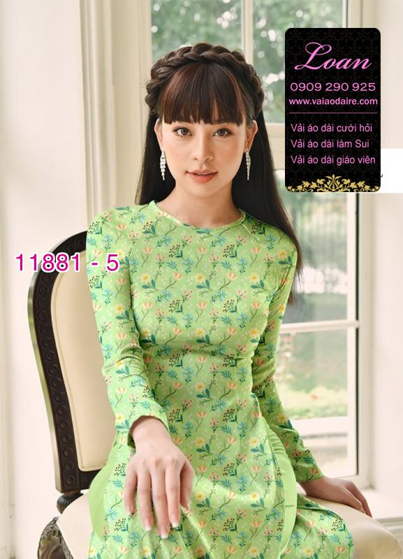 Vải áo dài hoa nhí