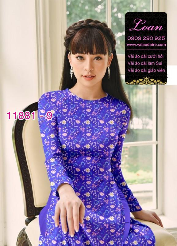 Vải áo dài hoa nhí