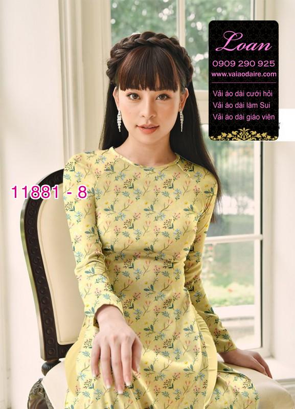 Vải áo dài hoa nhí