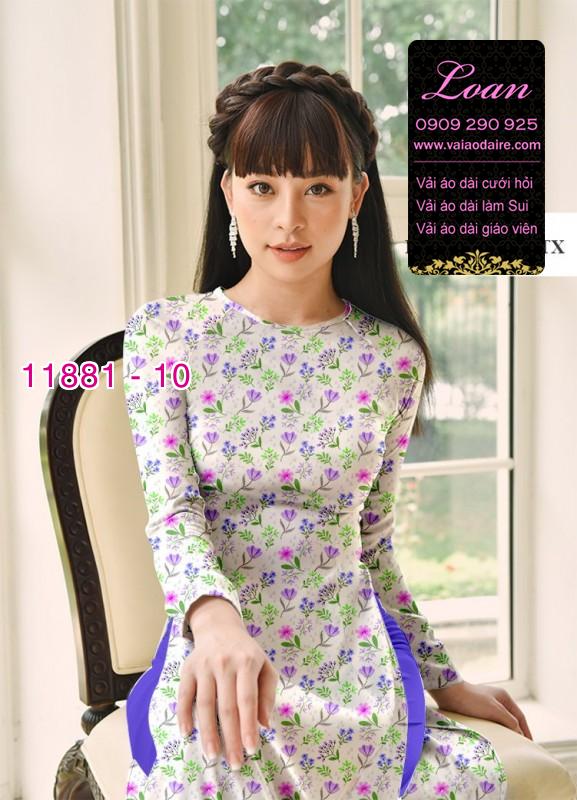 Vải áo dài hoa nhí