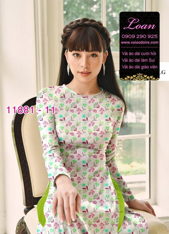 Vải áo dài hoa nhí