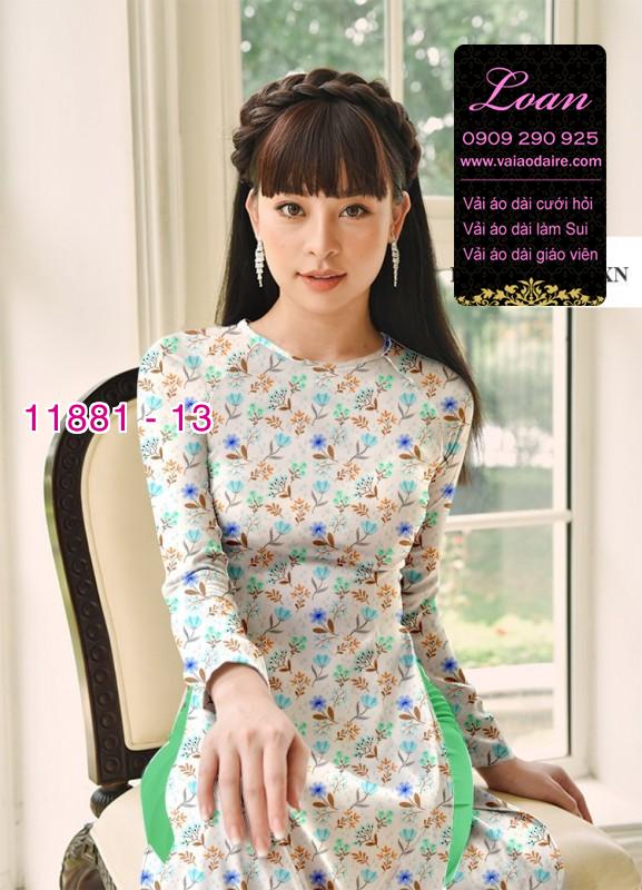 Vải áo dài hoa nhí