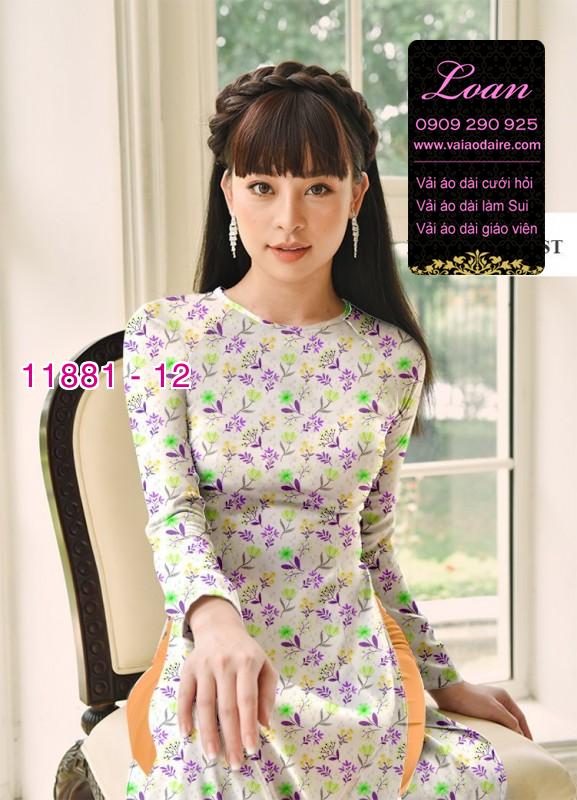 Vải áo dài hoa nhí