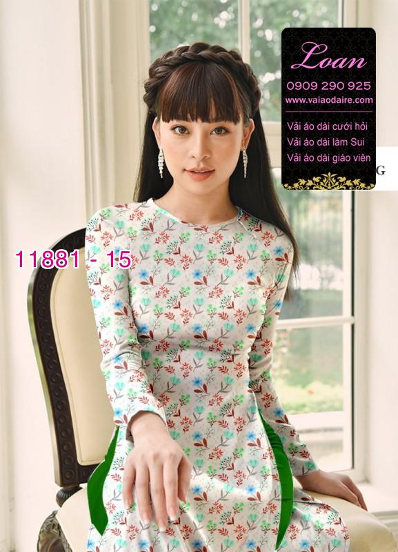 Vải áo dài hoa nhí