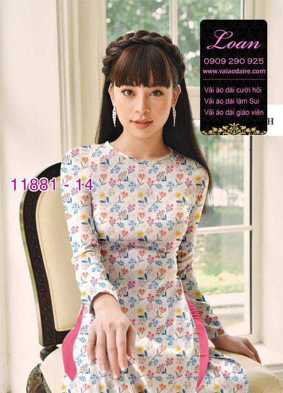 Vải áo dài hoa nhí