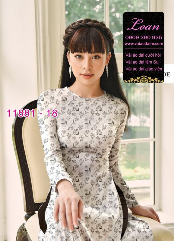 Vải áo dài hoa nhí
