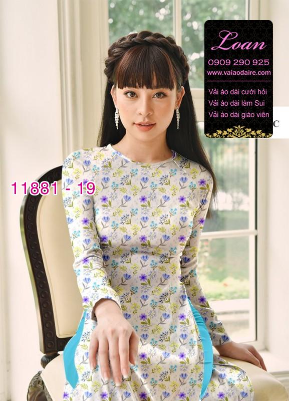 Vải áo dài hoa nhí