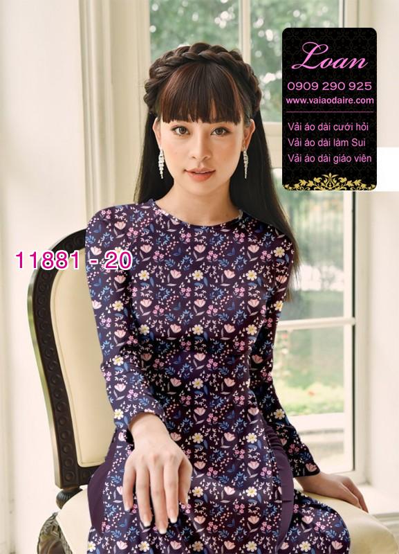 Vải áo dài hoa nhí