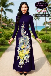 Vải áo dài thêu phượng hoàng cao cấp