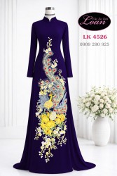 Vải áo dài thêu phượng hoàng cao cấp