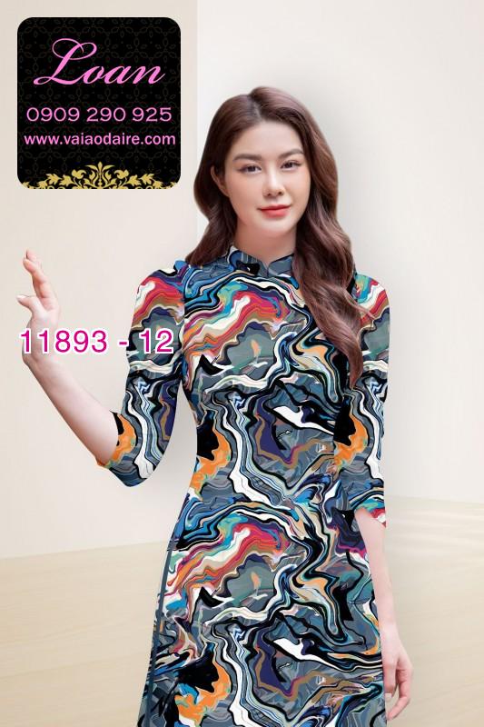 Vải áo dài hoa in 3D