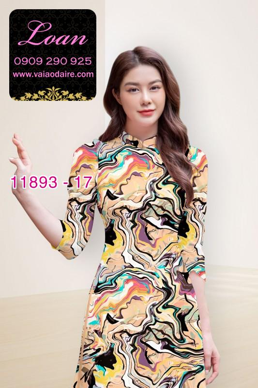 Vải áo dài hoa in 3D