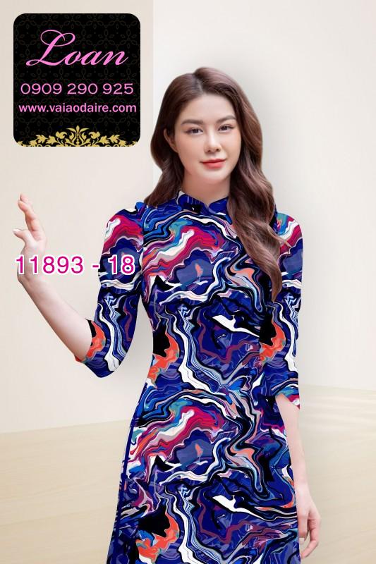 Vải áo dài hoa in 3D