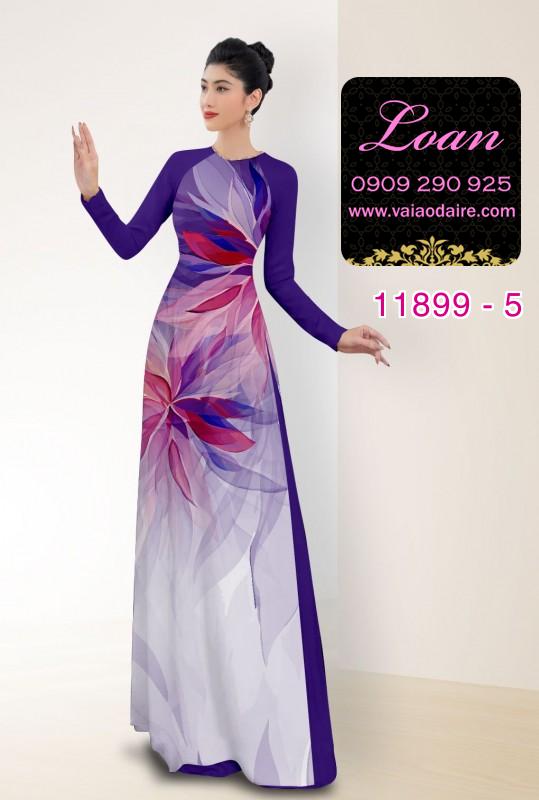Vải áo dài hoa in 3D