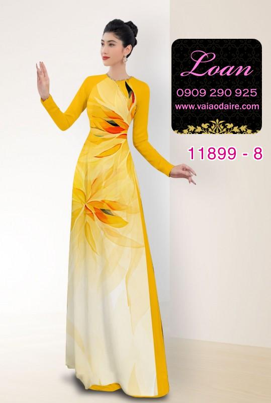 Vải áo dài hoa in 3D