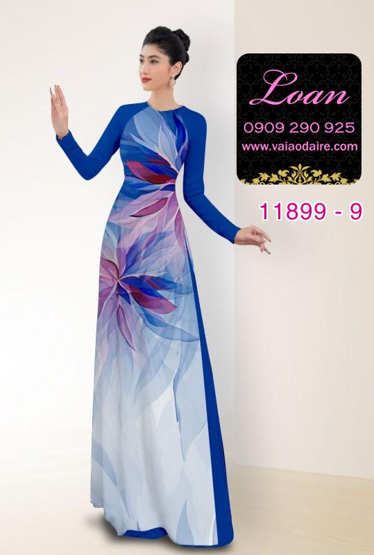 Vải áo dài hoa in 3D