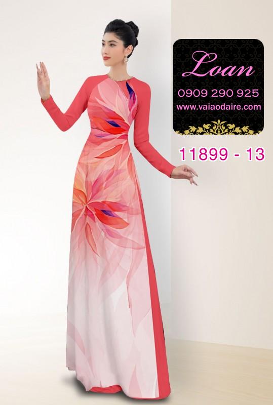 Vải áo dài hoa in 3D