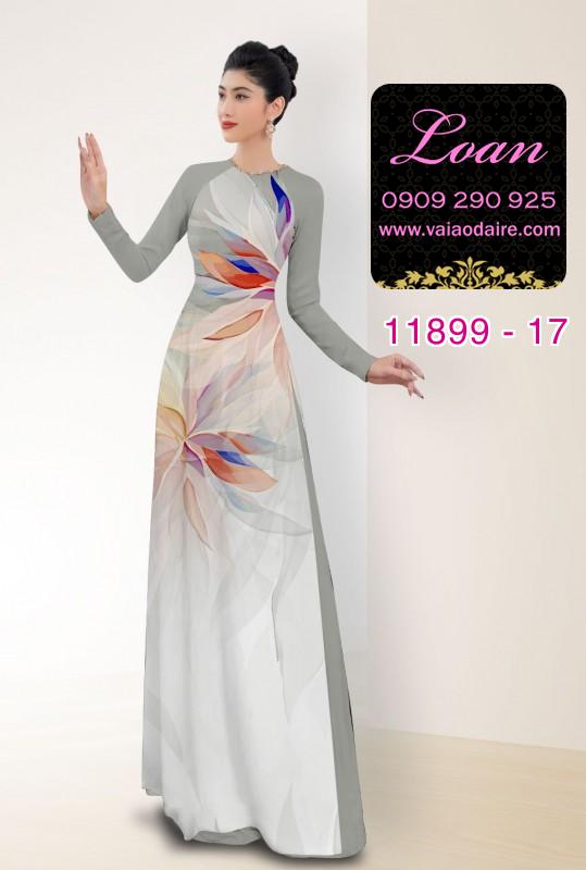 Vải áo dài hoa in 3D