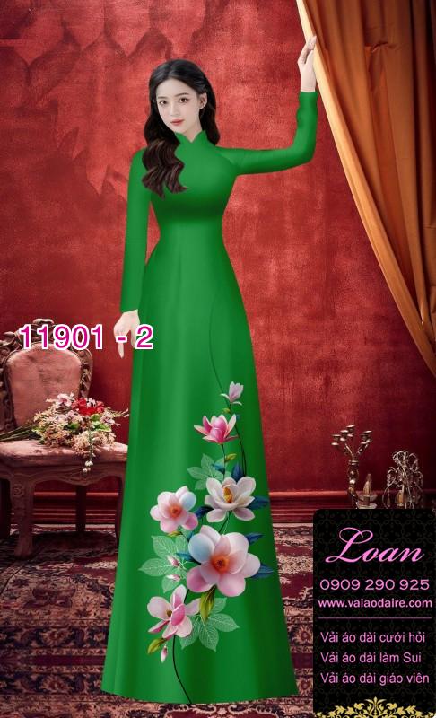 Vải áo dài hoa in 3D