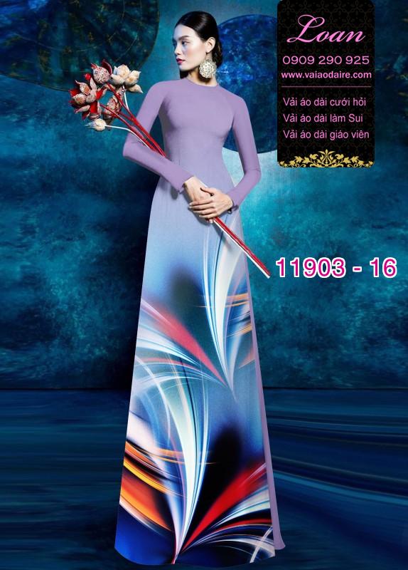 Vải áo dài hoa in 3D