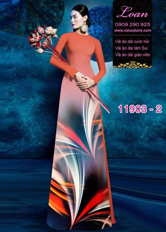 Vải áo dài hoa in 3D
