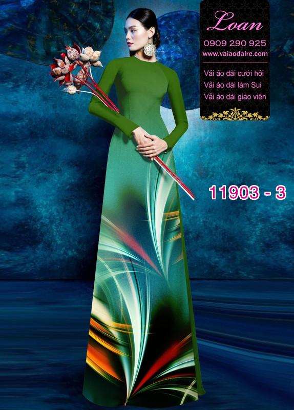 Vải áo dài hoa in 3D