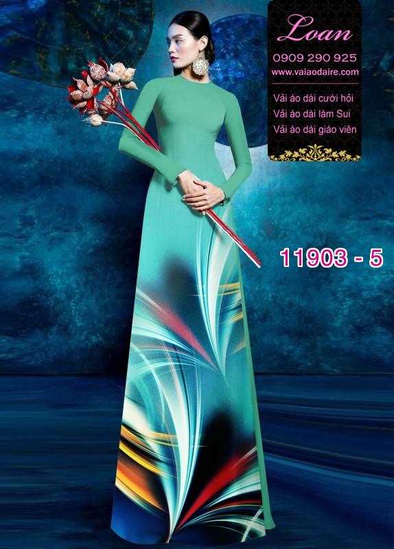 Vải áo dài hoa in 3D