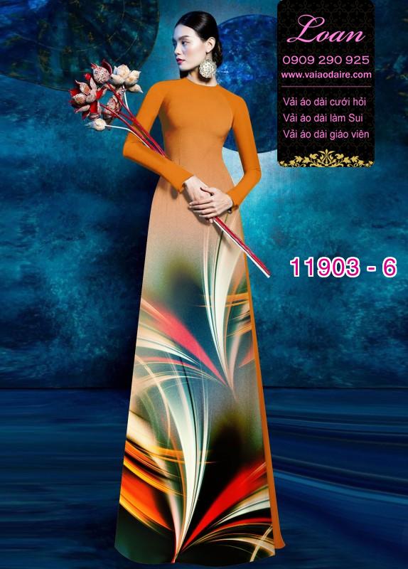 Vải áo dài hoa in 3D