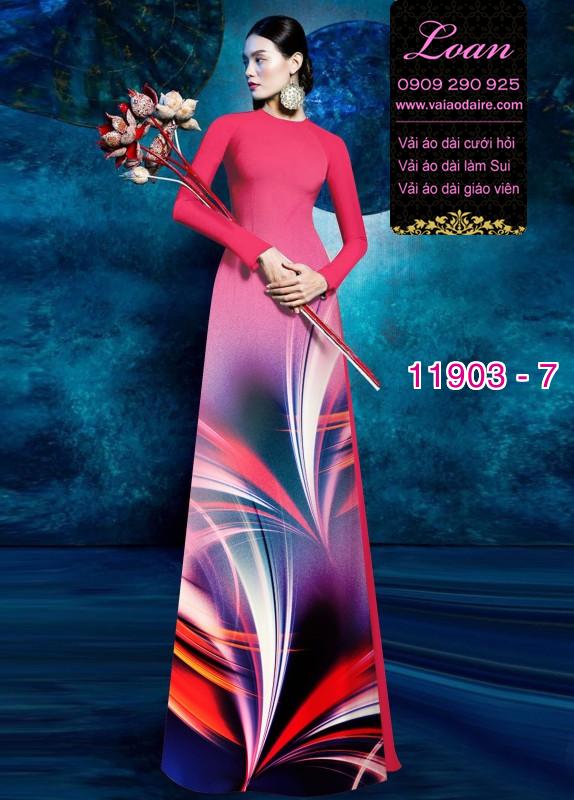 Vải áo dài hoa in 3D