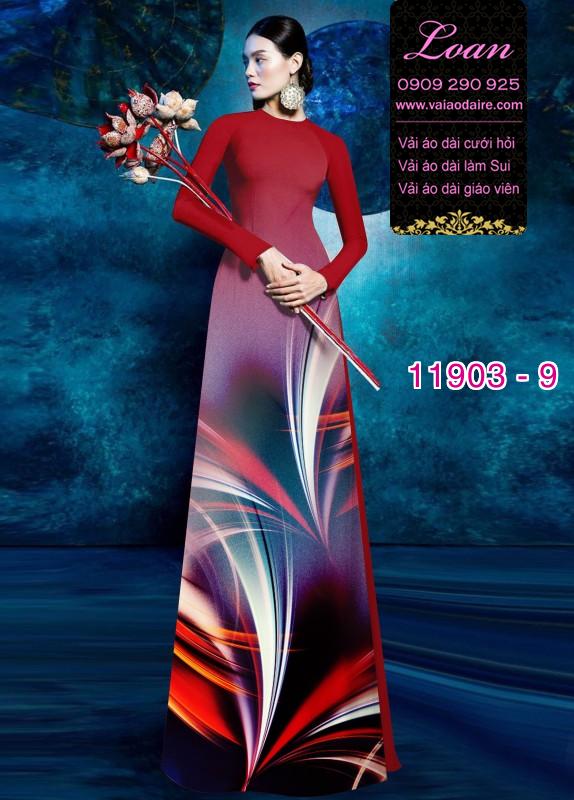 Vải áo dài hoa in 3D