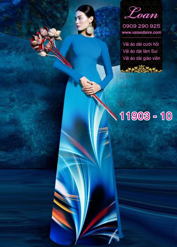 Vải áo dài hoa in 3D