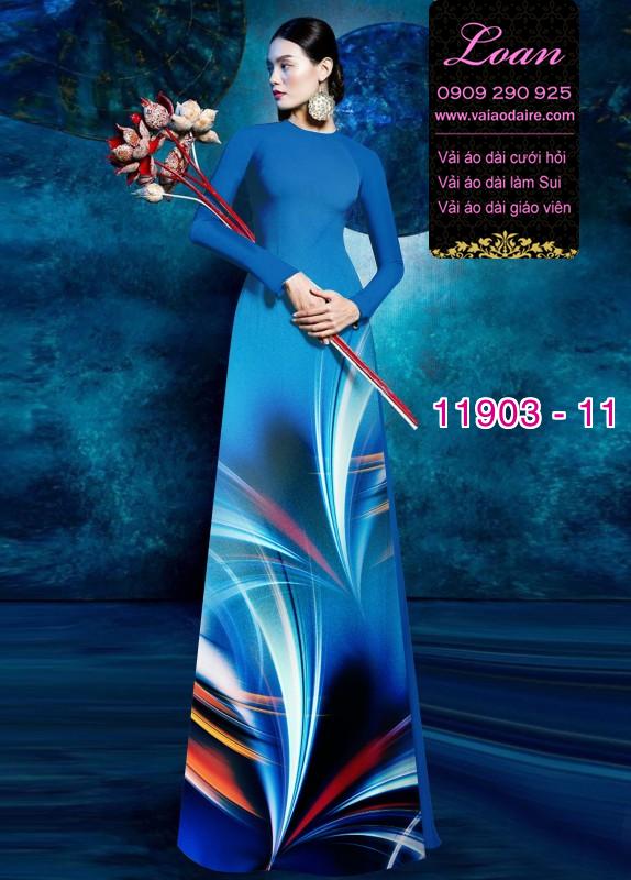 Vải áo dài hoa in 3D