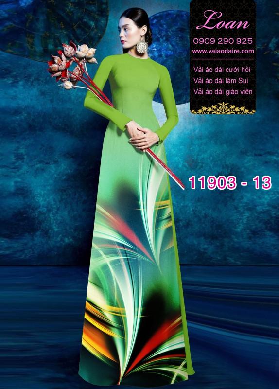 Vải áo dài hoa in 3D