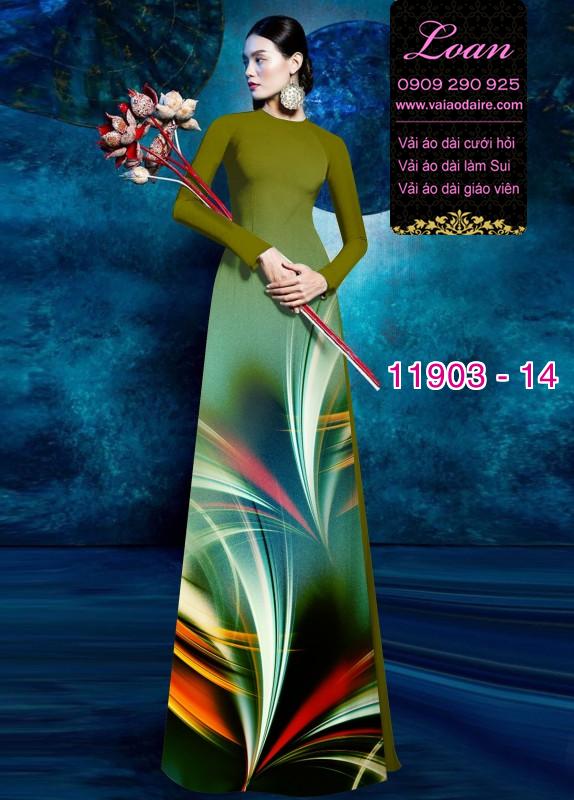 Vải áo dài hoa in 3D