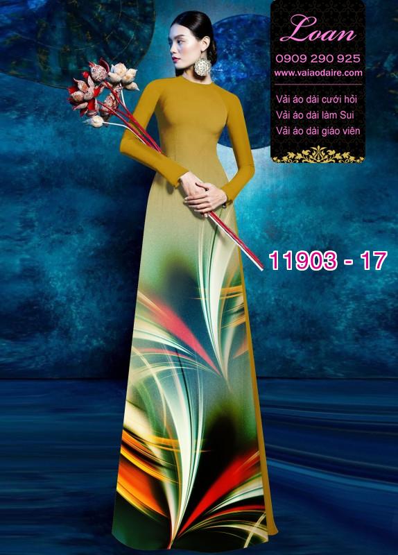 Vải áo dài hoa in 3D